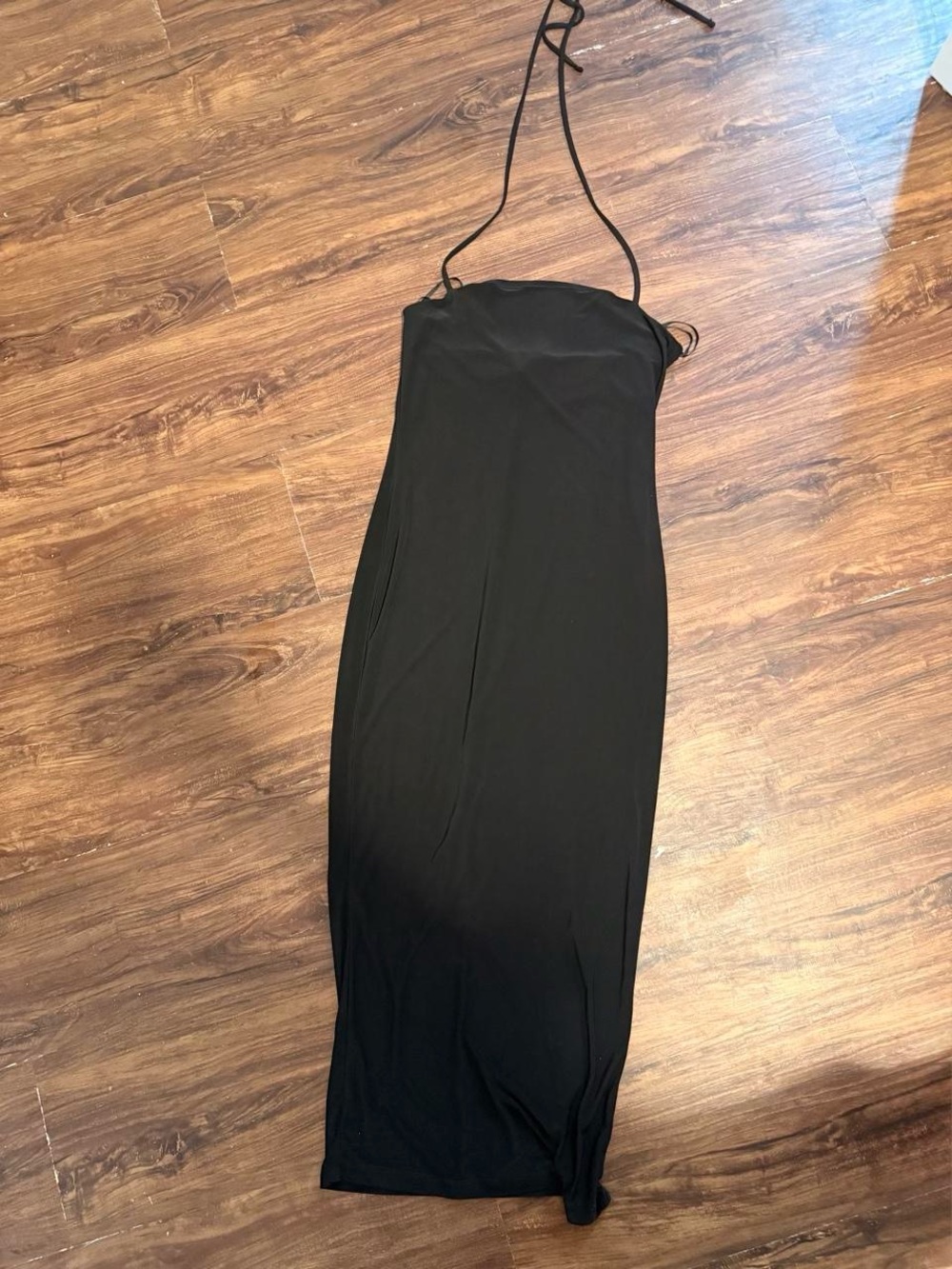 Black Halter Maxi Dress - Sleek Evening Slip